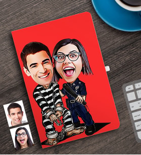 BK Gift Kişiye Özel Sevgililer Karikatürlü Defter-7