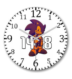 Sonic 1988 Duvar Saati Bombeli Gercek Cam