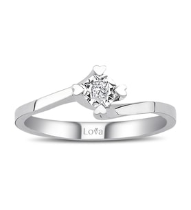 Lova 0,30 Karat Efektli Pırlanta Tektaş Yüzük - 1070097