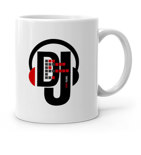 BK Gift Kişiye Özel Mesleki Dj Beyaz Kupa Bardak  1