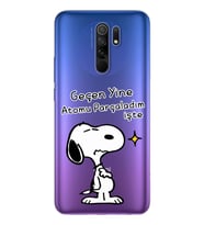 Snoopy Tasarımlı Süper Şeffaf Silikon Telefon Kılıfı Xiomai Redmi 9