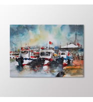 Arty Tablo Suluboya Tekneler Tablo (Karışık)
