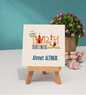 Tarih Öğretmeni Dekoratif Taş Baskı