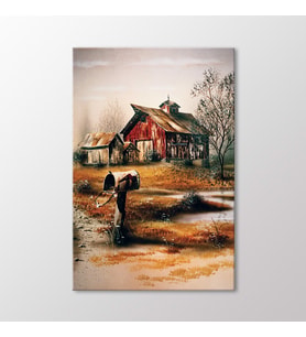 Arty Tablo Çiftlik Evi Tablo (Karışık)