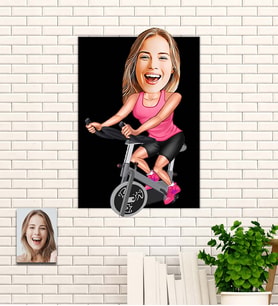Kişiye Özel Hediye Sporcu Karikatür Ahşap Tablo