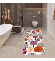 Banyo Halısı Ikili Klozet Takımı Kaymaz Tabanlı Banyo Paspas Takımı (Karışık)