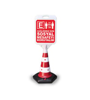 Sosyal Mesafeyi Koruyalım Eczane  Uyarı Dubası