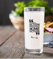 BK Gift Kişiye Özel Renkli Baskılı Önce Kiminle İçtiğini Bileceksin Rakı Bardağı-1 (Beyaz)