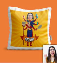 BK Gift Kişiye Özel Anneler Günü Temalı Karikatürlü Yastık Yas2