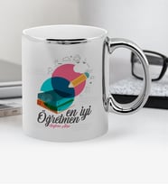 BK Gift Kişiye Özel En İyi Öğretmen Krom Kupa Bardak - 3