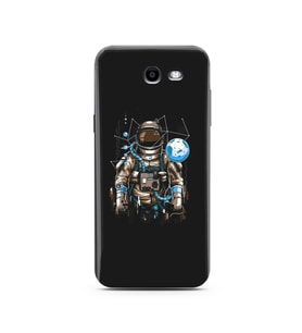 Uzay Astronot Tasarım Süper Şeffaf Silikon Telefon Kılıfı Samsung J3 Prime