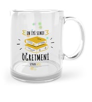 BK Gift Kişiye Özel En İyi Sınıf Öğretmeni Cam Kupa Bardak  6