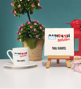 Radyoloji Teknikeri Türk Kahvesi Fincanı ve Dekoratif Taş Baskı Seti