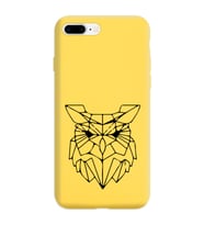 Iphone 8 Plus Çizgi Tasarımlı Sarı Lansman Telefon Kılıfı