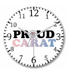 Proud Carat Seventeen Duvar Saati Bombeli Gercek Cam