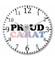 Proud Carat Seventeen Duvar Saati Bombeli Gercek Cam