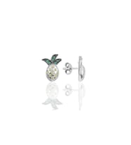 Söğütlü Silver Gümüş rodyumlu zirkon  taşlı ananas küpe