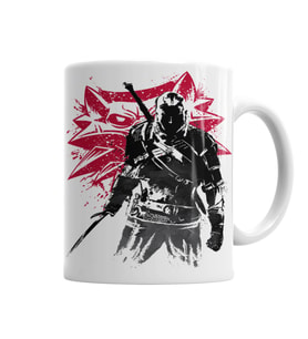 The Witcher Wolf Silhouette Kupa Bardak Porselen