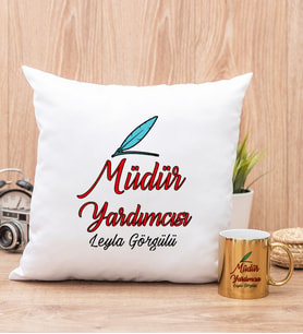 Müdür Yardımcısı Yastık ve Gold Kupa Bardak