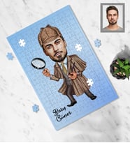 Kişiye Özel Müfettiş Karikatürlü A4 99 Parça Puzzle Bay-1