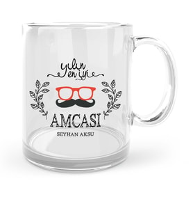BK Gift Kişiye Özel Yılın En İyi Amcası Cam Kupa Bardak