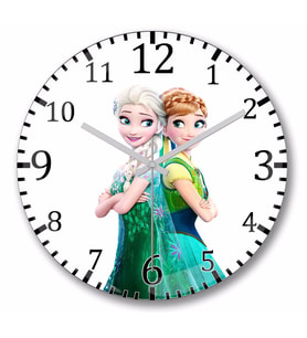 Anna Frozen Fever Elsa Frozen Duvar Saati Bombeli Gercek Cam