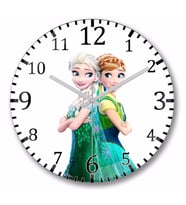 Anna Frozen Fever Elsa Frozen Duvar Saati Bombeli Gercek Cam