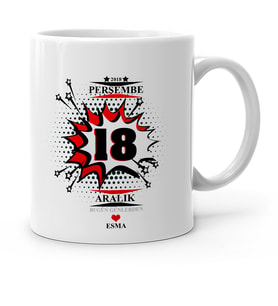 BK Gift Kişiye Özel Bugün Günlerden Beyaz Kupa Bardak  5