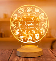 Burç Hediyelik Kişiye Özel Astrolojik Led Lamba