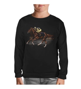 At 7 Siyah Çocuk Sweatshirt