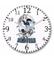 Bts Moon  Bangtan Duvar Saati Bombeli Gercek Cam
