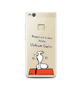 Snoopy Tasarımlı Süper Şeffaf Silikon Telefon Kılıfı Huawei P10 Lite 