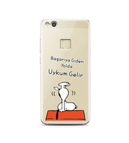 Snoopy Tasarımlı Süper Şeffaf Silikon Telefon Kılıfı Huawei P10 Lite 