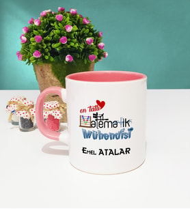 Mesajlı Matematik Mühendisi Tasarımlı Kişiye Özel Matematik Mühendisi Kupa Bardak Pembe