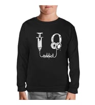 Music Addict Siyah Çocuk Sweatshirt