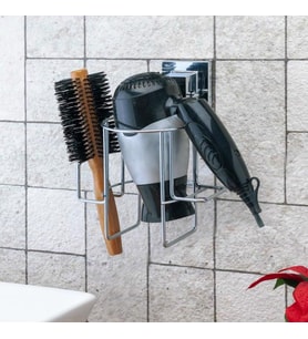 Geseus Yapışkanlı Fön Makinesi Askısı Krom EF262