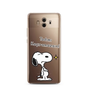 Snoopy Tasarımlı Süper Şeffaf Silikon Telefon Kılıfı Huawei Mate 10 Pro 