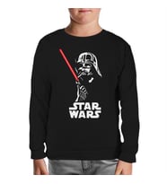 Darth Vader Smoking Siyah Çocuk Sweatshirt