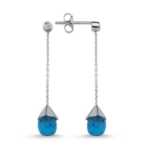 Lova Drop Topaz Taşlı Sallantılı Küpe - 3040036