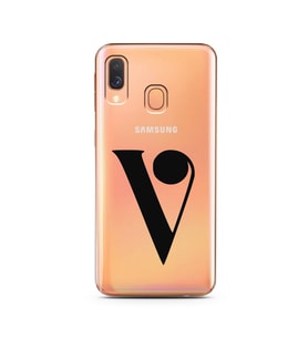 Samsung A40 Harf Tasarımlı Telefon Kılıfı V-Harfi 