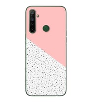 Pembe Puantiye Tasarımlı Süper Şeffaf Silikon Telefon Kılıfı Oppo Realmi 5i
