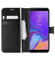 Microsonic Samsung Galaxy A7 2018 Kılıf Delux Leather Wallet Siyah