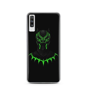 Black Panter Tasarım Süper Şeffaf Silikon Telefon Kılıfı Samsung A70