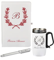 Kişiye Özel Hazırlanmış Hediye Defter Kalem Ve Termos - Mug Seti