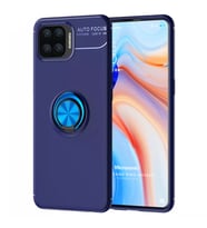 Microsonic Oppo Reno 4 Lite Kılıf Kickstand Ring Holder Lacivert