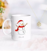 BK Gift Kişiye Özel Kardan Adam Kupa ve Kar Tanesi Kolye-2 (Model 1)