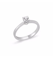 0.24ct Pırlanta Tektaş Yüzük - 18k (Beyaz)