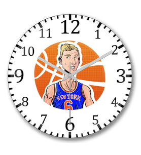 Kristaps Porzingis Duvar Saati Bombeli Gercek Cam