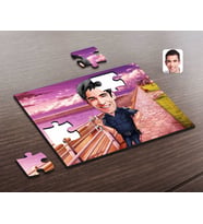 BK Gift Kişiye Özel Erkek Polis Karikatürlü Ahşap Puzzle-2