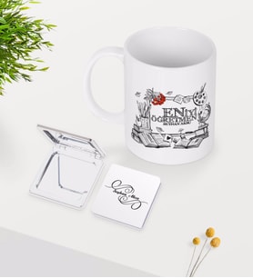 BK Gift Kişiye Özel En İyi Öğretmen Beyaz Kupa Ayna Seti-8 (Model 1)